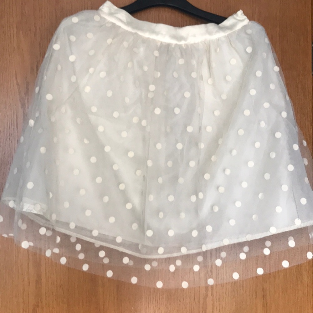 Tuell polka dot skirt